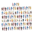 thumbnail image 1 of 100 figuras de personas pequeñas pintadas a mano, figuras creativas en miniatura Estilo A, 1 of 9
