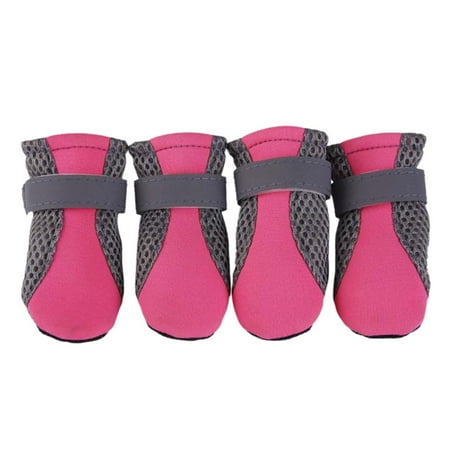 WAXCMXYH 4 Pack Dog Shoes Waterproof slip Pet Boots With Reflective Straps Winter Protectors waterproof Dog Comfortable do Paw