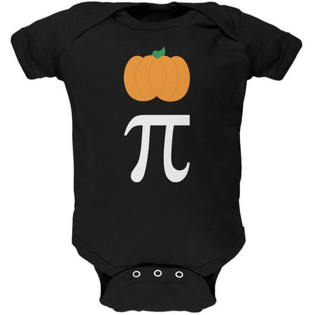 Halloween Math Pi Costume Pumpkin Day Soft Baby One Piece Black 12-18