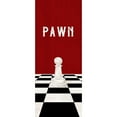 thumbnail image 3 of Reed, Tara 8x14 Black Modern Framed Museum Art Print Titled - Rather be Playing Chess Pieces red panel I-Pawn, 3 of 5