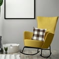 thumbnail image 4 of Coofit Check Pillow Case Linen Square Washable Cushion Pillow Cover Plaid Pillow Cover, 4 of 10
