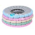 thumbnail image 1 of Asiento de inodoro portátil universal - Cojín de asiento de inodoro suave de 5 piezas para baño, grueso, estirable, lavable, fácil de instalar y limpiar, crema, rosa, verde, azul JAMW Sencillez, 1 of 5