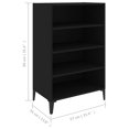 thumbnail image 4 of vidaXL Sideboard Black 57x35x90 cm Engineered Wood, 4 of 4