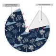 thumbnail image 2 of Rocae Hawaii Palms for Christmas Tree Skirt with Pom Pom Trim for Holiday Party for Holiday Home Decor Indoor Outdoor-36", 2 of 7