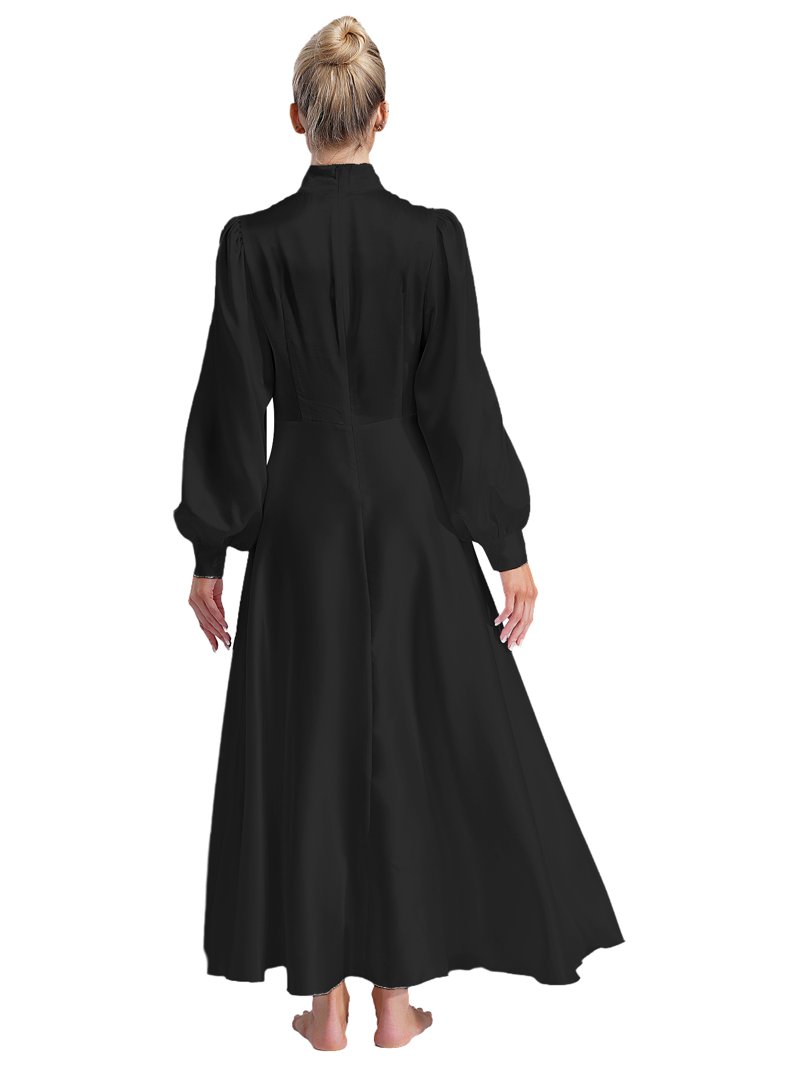 long sleeve black choir dress Mara Dress