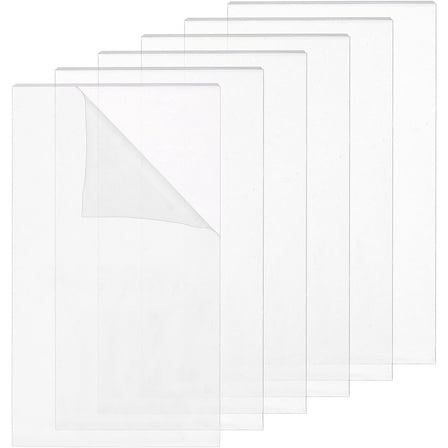 6 Packs 3x5.2inch Acrylic Die Cutting Plates Transparent Acrylic Panel Sheets