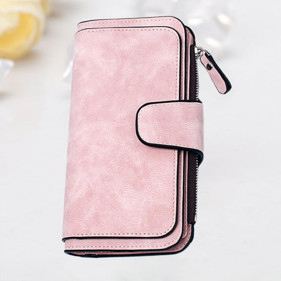 KONTONTY Snap Closure Wallet with Wrist Strap and Multiple Storage Compartments