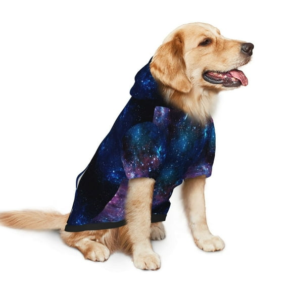 Dog Hoodie Pet Clothes Space Galaxy Sweater Sweatshirts Pullover Coat for Large Medium Dogs Small