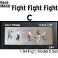 thumbnail image 1 of 1:64 Scale Race Medal Figures Diorama Outdoor Fighting Baseball Bat Model Gift, 1 of 2