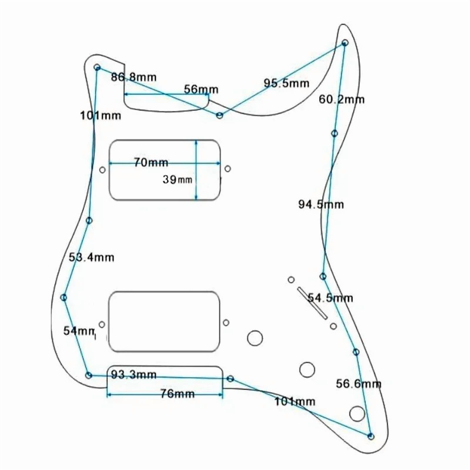 HH Guitar Prewired Loaded Pickguard, with Ceramic & Alnico V Active Humbucker Pickups, for Fender Strat guitar