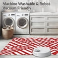 thumbnail image 5 of ODIKA 4'x6' Machine Washable Non-Slip Area Rug, Jolly Nordic Buffalo Lattice Hearth Accent High Traffic Rug, Red, 508402, 5 of 5