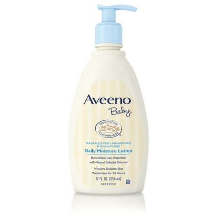 Aveeno Baby Daily Moisture Lotion, For Delicate Skin, Fragrance Free, 12 Oz. - Walmart.com