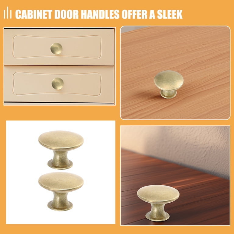 antique dresser knobs Raindrops 6pcs Vintage Round Drawer Gold Cabinet Door Handle Drawer Pulls Kitchen Cabinet Hardware Decorative Knobs for tightening as this may Kalani Floral Embroidery Pleated Size:9.58