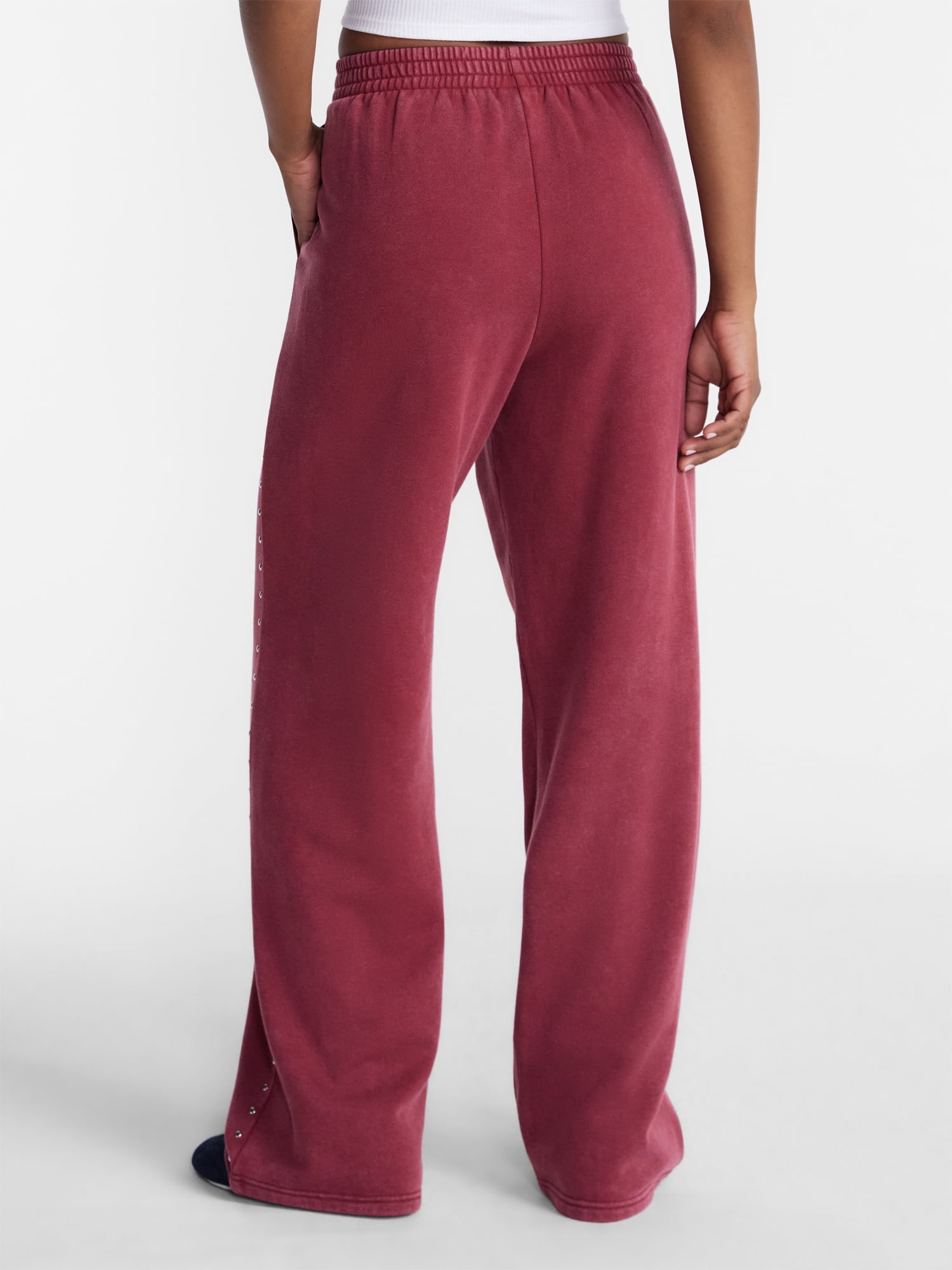No Boundaries Mineral Wash Studded Sweatpants, 31" Inseam, Women's XXS-XXL