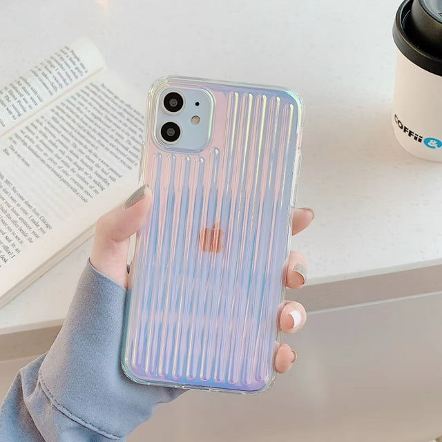 Compatible avec le Boîtier de l'iPhone, Paillettes Carré Dégradé Coloré Modèle de Mode Mince Doux TPU Couverture Antichoc pour iPhone 11ProMAX (Symphonie)