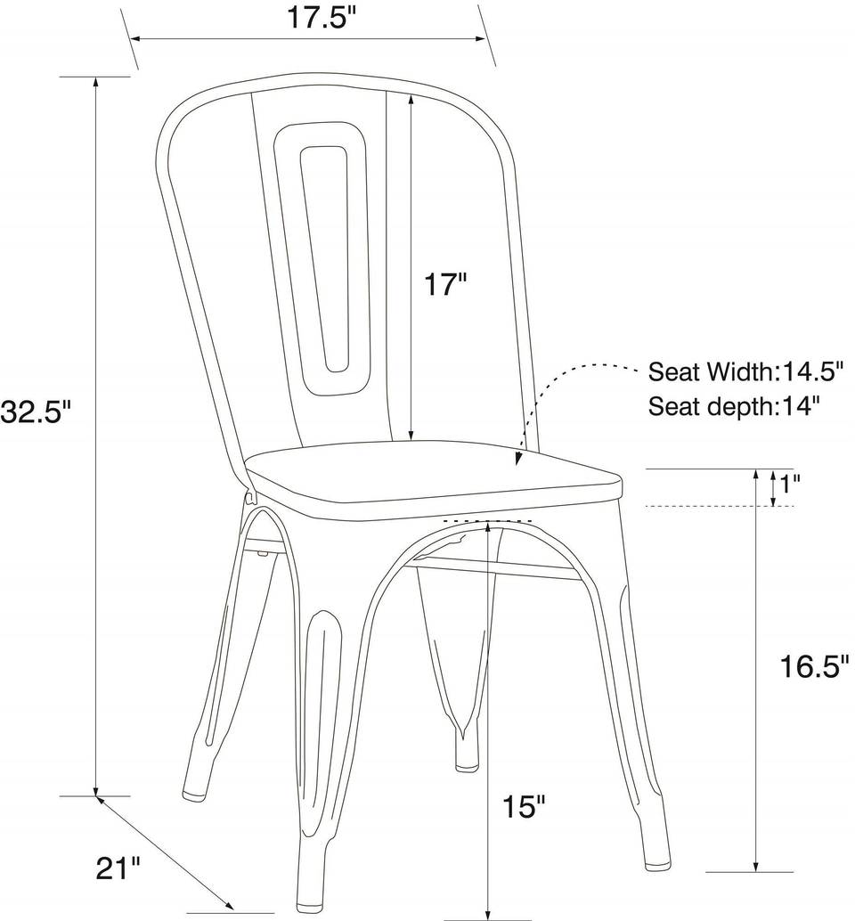 Dhp Fusion Metal Dining Chair With Wood Seat Set Of Two Antique Gunmetal