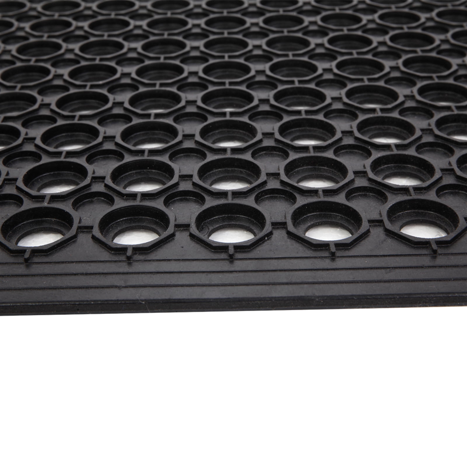 Uniboho Outdoor Rubber Floor Mat Anti Slip Commercial Resturant Kitchen Mat  Rubber Drainage Mat 60 x 35 Inch Heavy Duty Mat for Garage Garden Indoor