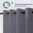 thumbnail image 4 of Easy-Going Sheer Grommet Outdoor Curtains, 54" x 84", 1 Panel, Grey, 4 of 7