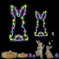 thumbnail image 4 of Easter Rabbit Window Lights Suction Cup Hanging Colorful Rabbit Silhouette Lights BatteryPowered Spring Easter Decorations Indoor for Window Wall Home Party Supplies, 4 of 8