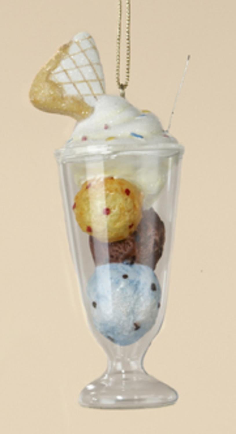 4 Chocolate Shop Ice Cream Sundae Dessert Christmas Ornament Walmart Com Walmart Com