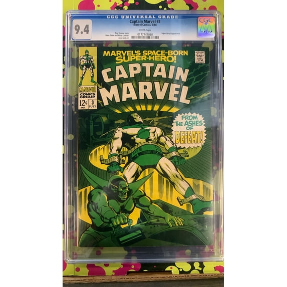 Captain Marvel #3 - CGC 9.4 Comic Book