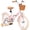 A-Pink, variant on ACEGER 16 Inch Girls Bike with Basket, Purple, Training Wheels, Ages 4-8