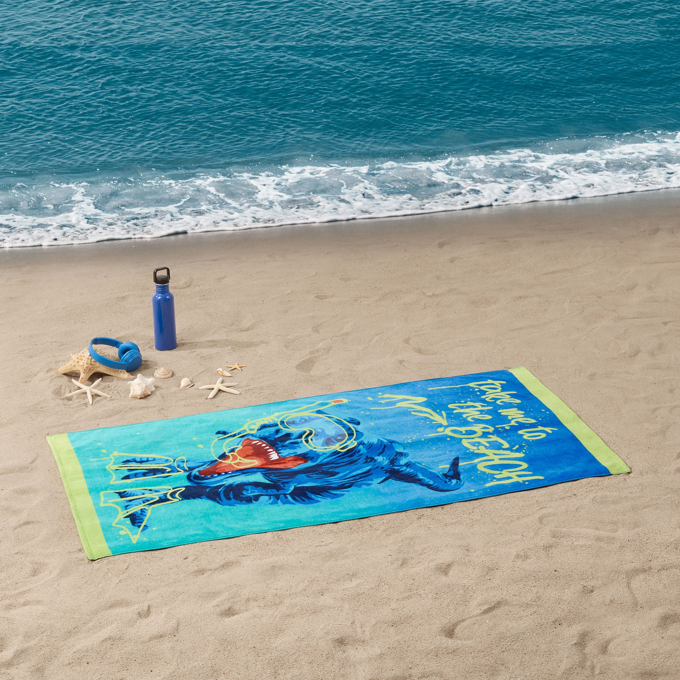 Mainstays Beach Collection Dinosaur Cotton-Blend Beach Towel
