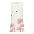 thumbnail image 3 of Puntoco Women dresses for summer Women Printing Summer Sleeveless Pullover Vent Dress White 12(XXL), 3 of 4
