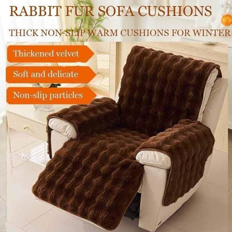 BH-JJSMGS Plush Recliner Slipcovers Recliner Chair Covers Armrest Covers Headrest Cover for Sofa Recliner Protector Couch Sofa Covers, Soft Fuzzy Fluffy Anti-Slip Furniture Protector