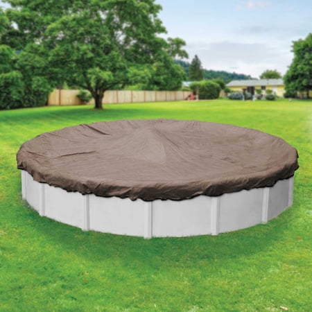 Pool Mate 15 Year Extra-Large Mesh Sandstone Round Winter Pool Cover  30 ft. Pool