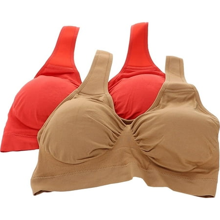

Rhonda Shear 2Pc Padded Seamless Leisure Bra Women s 758-361