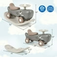 thumbnail image 3 of Costway Convertible Rocking Horse & Sliding Car with Detachable Balance Board Dark Gray, 3 of 10