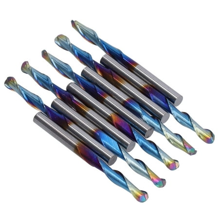 

LYUMO 10Pcs Router Bits Tungsten Steel Spiral Flute Milling Cutter Tool With Plating