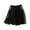Black, variant on WAYUTE Womens Shorts 2025 Summer New Comfortable and Linen Stitching Contrast Shorts Loose Casual Elastic Five Point Wide Leg Pants