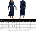 thumbnail image 2 of Vestido Estampado de puntos Cambio lindo Color sólido Mujer con cordones Traje diario Kuymtek Azul oscuro T XL para Mujer, 2 of 9