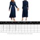 thumbnail image 2 of Vestido Estampado de puntos Cambio lindo Color sólido Mujer con cordones Traje diario Ygjytge Azul oscuro T XL para Mujer, 2 of 8