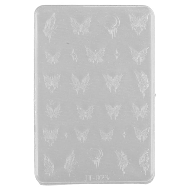 Miangastore Nail Art Design Mold 3D Embossed Effect 1Set 3.35X1.97X0.2In