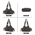 thumbnail image 4 of Angelkiss Hobo Shouder Women PU wallet with adjustable shoulder straps crossbody bag single shoulder bag Multiple Pockets, 4 of 5