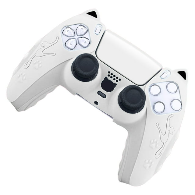 Silicone Case Compatible with PS5 Game Controller with Anti-Slip Cat Ear Design