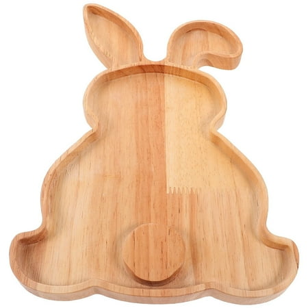 

TTUHYWXI Rabbit Shaped Charcuterie Board Wood Bunny Cutting Board Cheese Board Serving Board Platter Dessert Serving Tray Holiday Fruit Plate Salad Dish Pink