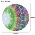 thumbnail image 6 of Colorful Tie Dye Pattern Round Tablecloth 60"x60",Wrinkle Wipeable Table Cloth for Kitchen Dining Room Picnic Patio Party, 6 of 6