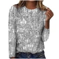 thumbnail image 1 of Birdeem Blouse pour Femmes Mode Femmes Décontractée Manches Longues Col Rond T-Shirt Ample Blouse Tops, 1 of 12
