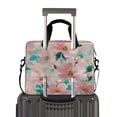 thumbnail image 2 of 16" Laptop Briefcase for Work Travel Laptop Shoulder Bag Carrying Handbag Laptop Case Coral Floral Print, 2 of 8