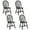 Black, variant on Costway Set of 4 Vintage Windsor Dining Side Chair Wood Spindleback Kitchen Room White