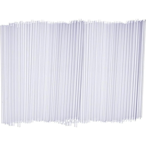 Clear Plastic BPA Free Disposable 10.25 Inch Tall Jumbo Drinking Straws Individually Wrapped for Cold Beverages Soda Juice Restaurants Bars Parties BBQs Events (500)