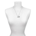 thumbnail image 2 of Delight Jewelry Silvertone Text Chat - lmao - Laughing My A** Off - Silvertone Script Initial Disc - A - Charm Necklace, 20"+3", 2 of 4