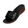 thumbnail image 2 of Orthopedic Wedge Sandals for Women Dressy Summer Comfortable Sandals Casual Slip on Platform Fashion Shoes Ladies Beach Outdoor Slides Slippers, 43, 2 of 6