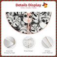 thumbnail image 4 of Daiia Skull and palm leaves Drawing Merry Christmas Tree Skirt , Xmas Large Lace-up Tree Skirt, Santa Snowflakes Rustic Home Decorations New Year Party Farmhouse Decor-48", 4 of 7