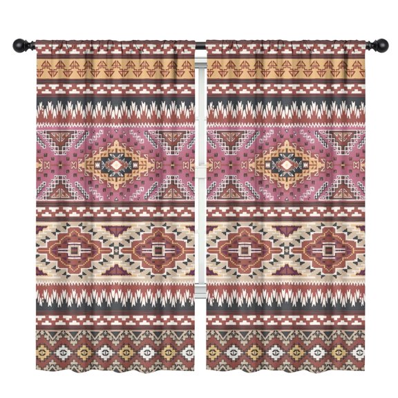 Blackout Kids Curtains,Boho Bohemia Geometric Line Art Childrens Insulated Curtains Set Of 2,Bedroom Essentials,Toddler Room Decor 42"x84"(106x213cm)