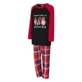 thumbnail image 3 of Christmas Pajamas for Family Matching PJ's Set Christmas Tree/Deer Print Top and Classic Red/Green Plaid Pants Men, 3 of 10